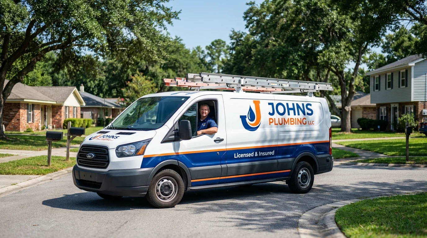 Johns Plumbing LLC service van in Harrodsburg, KY