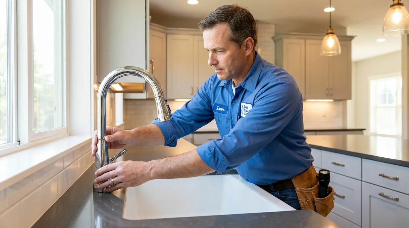 Kitchen faucet installation by Johns Plumbing LLC in Harrodsburg